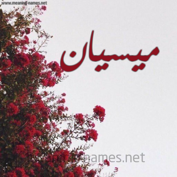 شكل 18 صوره الورد الأحمر للإسم بخط رقعة صورة اسم ميسيان Maisan