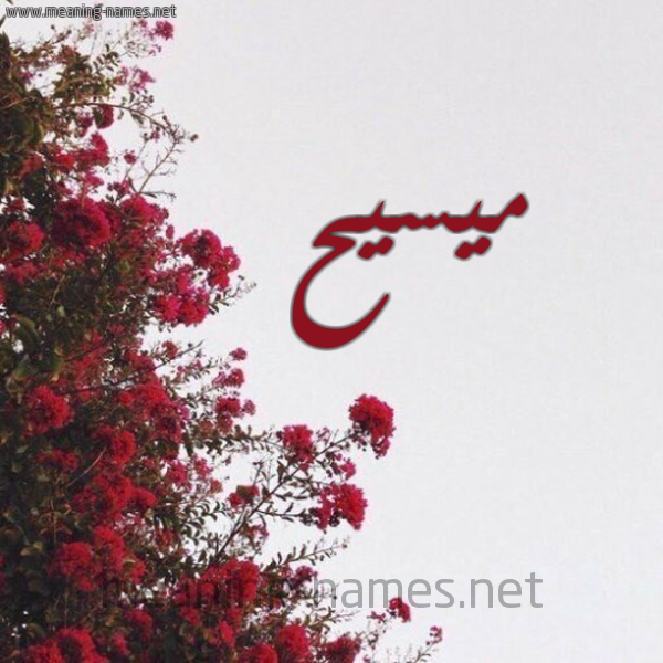 شكل 18 صوره الورد الأحمر للإسم بخط رقعة صورة اسم ميسيح Maseeh