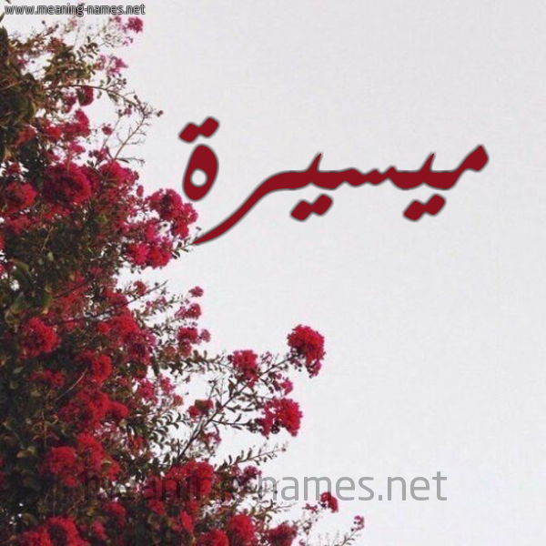 شكل 18 صوره الورد الأحمر للإسم بخط رقعة صورة اسم ميسيرة Maisara