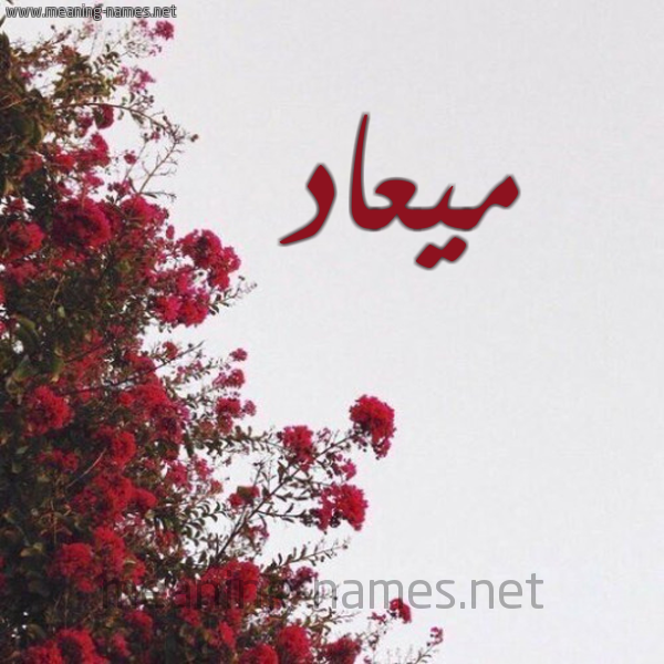 شكل 18 صوره الورد الأحمر للإسم بخط رقعة صورة اسم ميعاد Myad