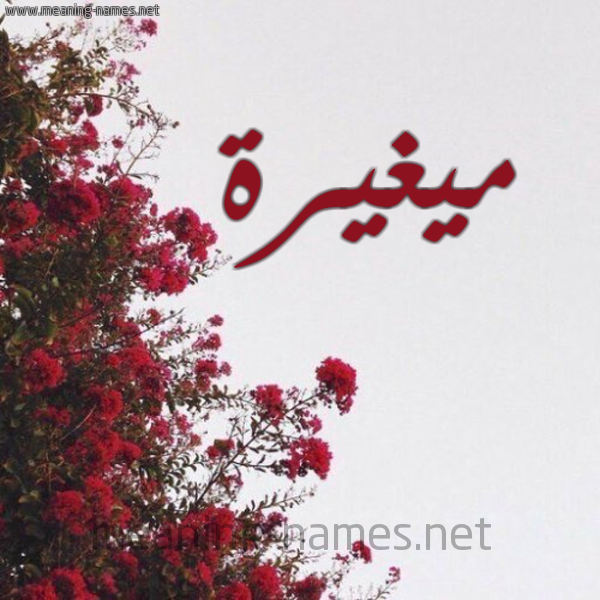 شكل 18 صوره الورد الأحمر للإسم بخط رقعة صورة اسم ميغيرة Moghaira
