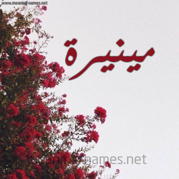 شكل 18 صوره الورد الأحمر للإسم بخط رقعة صورة اسم مينيرة Mounira