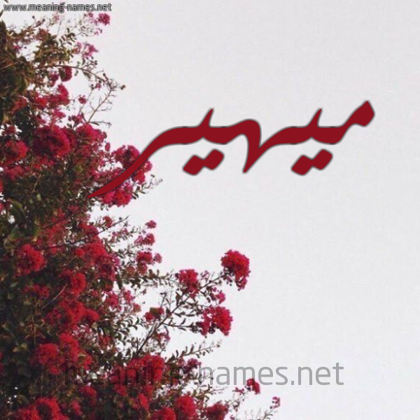 شكل 18 صوره الورد الأحمر للإسم بخط رقعة صورة اسم ميهير miheer
