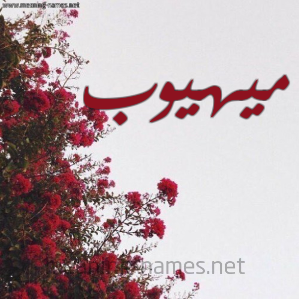 شكل 18 صوره الورد الأحمر للإسم بخط رقعة صورة اسم ميهيوب Mahioub
