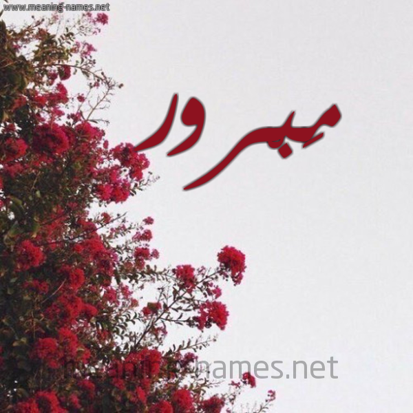 شكل 18 صوره الورد الأحمر للإسم بخط رقعة صورة اسم مَبْرور MABROR