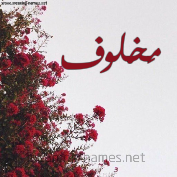 شكل 18 صوره الورد الأحمر للإسم بخط رقعة صورة اسم مَخْلوف MAKHLOF