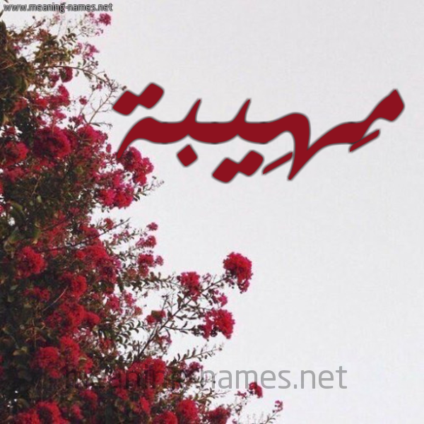 شكل 18 صوره الورد الأحمر للإسم بخط رقعة صورة اسم مَهِيبة MAHEIBH