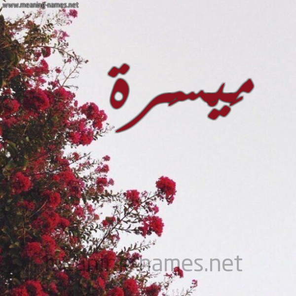 شكل 18 صوره الورد الأحمر للإسم بخط رقعة صورة اسم مَيْسَرة MAISARH