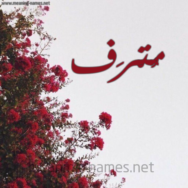 شكل 18 صوره الورد الأحمر للإسم بخط رقعة صورة اسم مُتْرَف MOTRAF