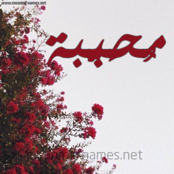 شكل 18 صوره الورد الأحمر للإسم بخط رقعة صورة اسم مُحَبَّبة MOHABABH