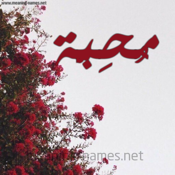 شكل 18 صوره الورد الأحمر للإسم بخط رقعة صورة اسم مُحِبَّة MOHEBAH