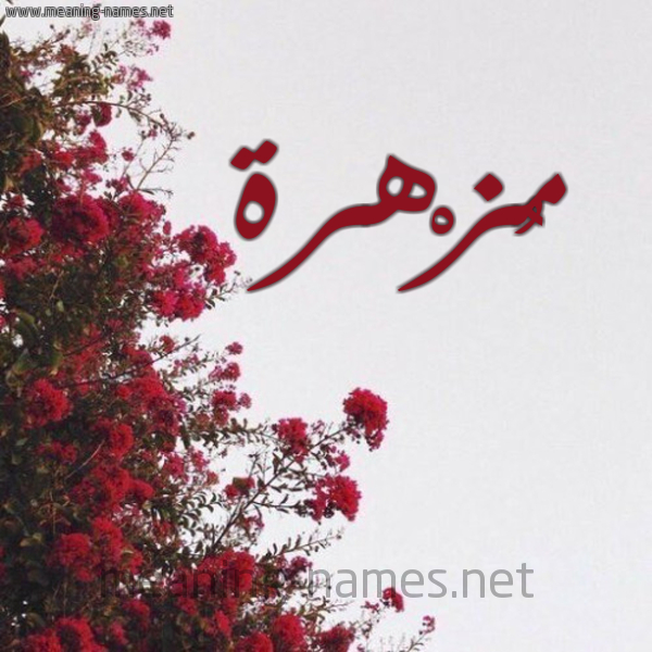 شكل 18 صوره الورد الأحمر للإسم بخط رقعة صورة اسم مُزْهرة MOZHRH