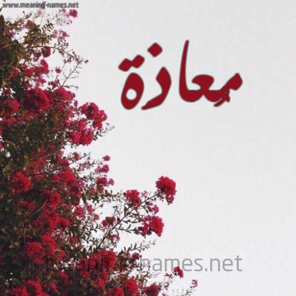 شكل 18 صوره الورد الأحمر للإسم بخط رقعة صورة اسم مُعاذَة MOAAZAH