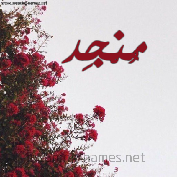 شكل 18 صوره الورد الأحمر للإسم بخط رقعة صورة اسم مُنْجِد MONGED