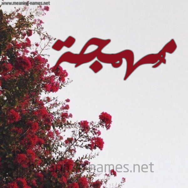 شكل 18 صوره الورد الأحمر للإسم بخط رقعة صورة اسم مُهْجَة MOHGAH
