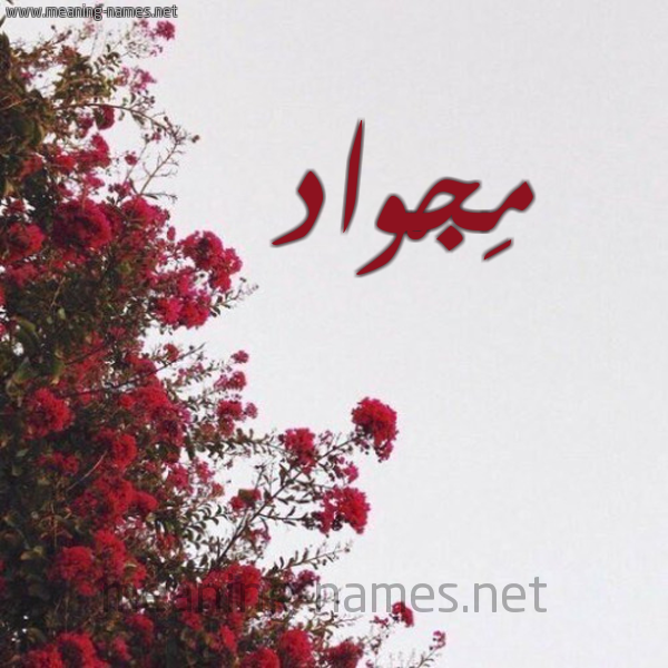 شكل 18 صوره الورد الأحمر للإسم بخط رقعة صورة اسم مِجْواد MEGOAD