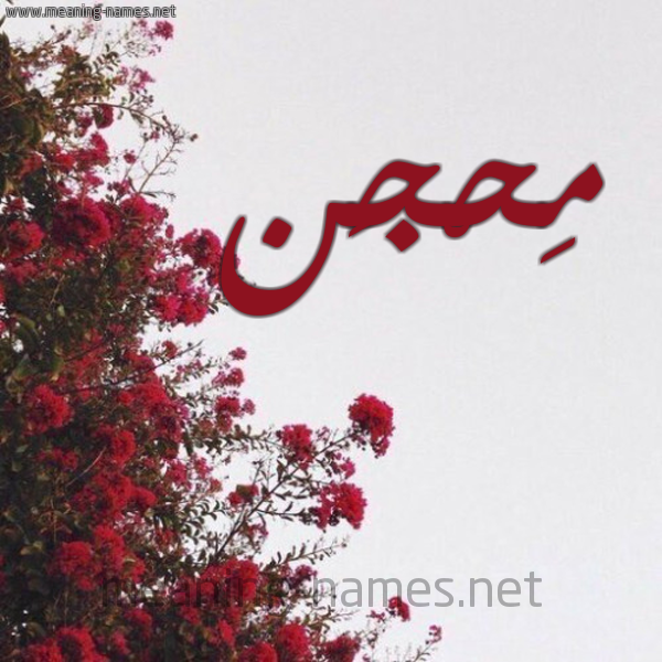 شكل 18 صوره الورد الأحمر للإسم بخط رقعة صورة اسم مِحْجَن MEHGAN