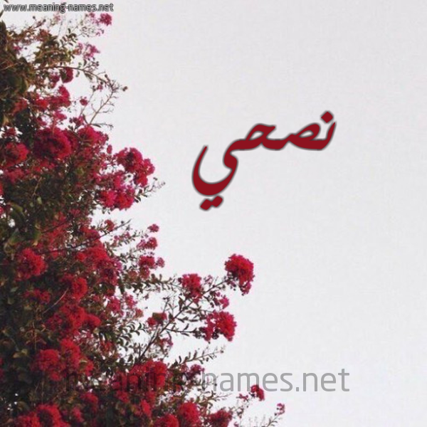 شكل 18 صوره الورد الأحمر للإسم بخط رقعة صورة اسم نصحي Nshy