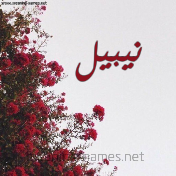 شكل 18 صوره الورد الأحمر للإسم بخط رقعة صورة اسم نيبيل Nabil