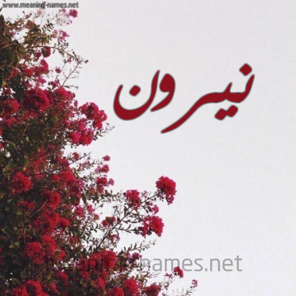 شكل 18 صوره الورد الأحمر للإسم بخط رقعة صورة اسم نيرون niroon