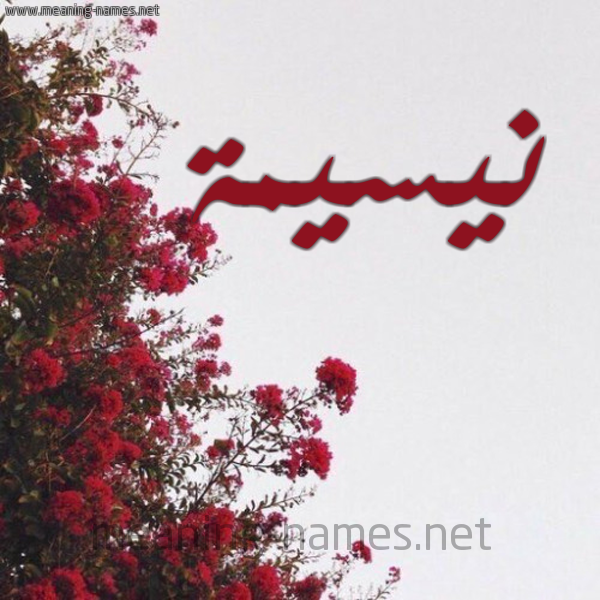 شكل 18 صوره الورد الأحمر للإسم بخط رقعة صورة اسم نيسيمة Nassima