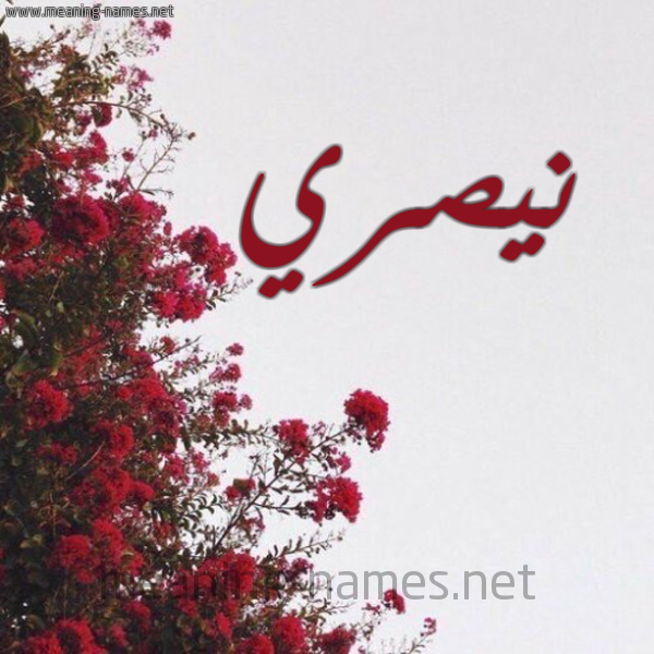 شكل 18 صوره الورد الأحمر للإسم بخط رقعة صورة اسم نيصري Nasry