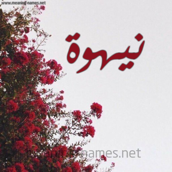 شكل 18 صوره الورد الأحمر للإسم بخط رقعة صورة اسم نيهوة Nahwa