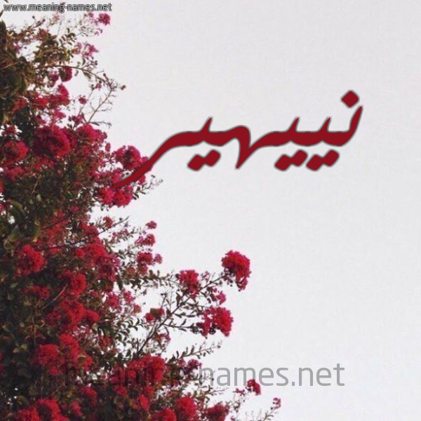 شكل 18 صوره الورد الأحمر للإسم بخط رقعة صورة اسم نييهير Nehir