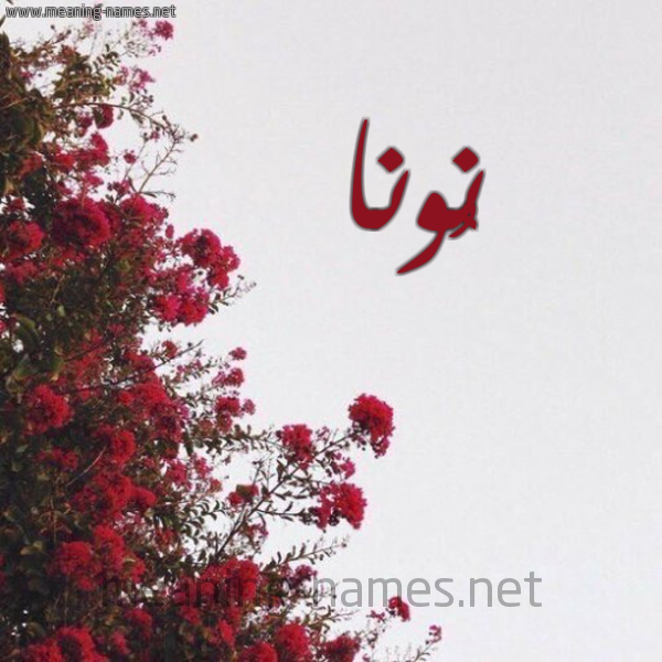 شكل 18 صوره الورد الأحمر للإسم بخط رقعة صورة اسم نُونا NOONA