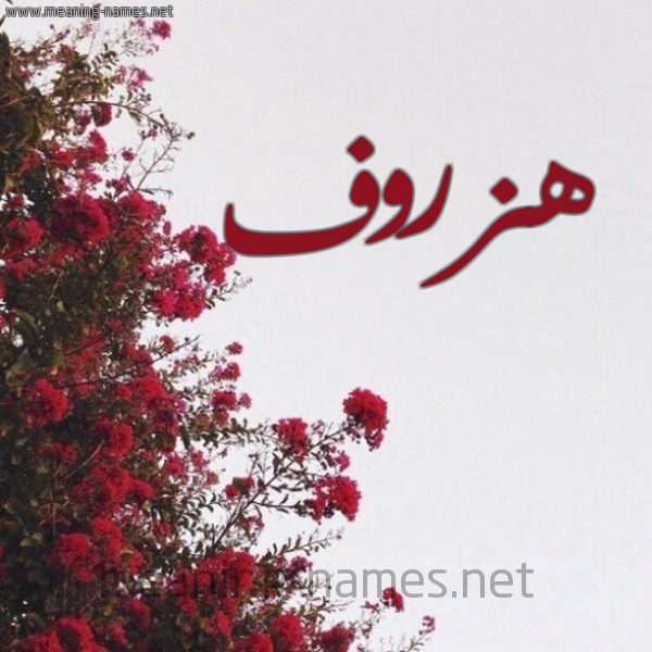 شكل 18 صوره الورد الأحمر للإسم بخط رقعة صورة اسم هزروف Hzrwf