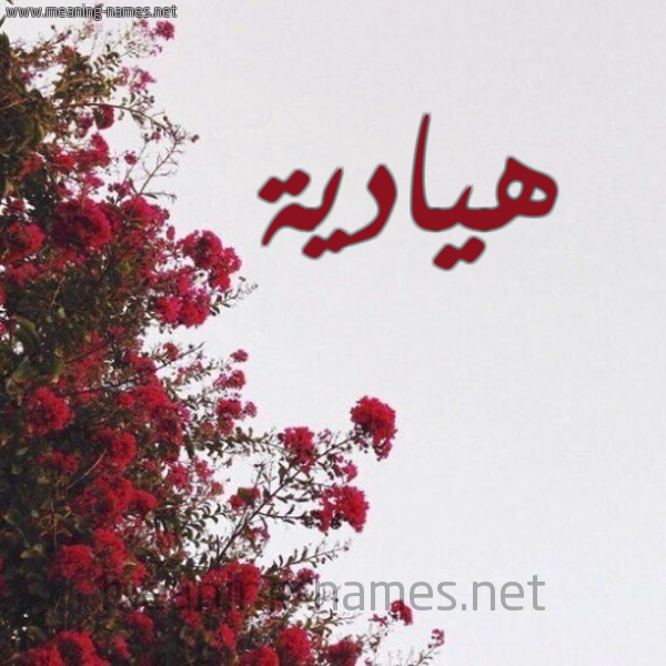 شكل 18 صوره الورد الأحمر للإسم بخط رقعة صورة اسم هيادية Hadya