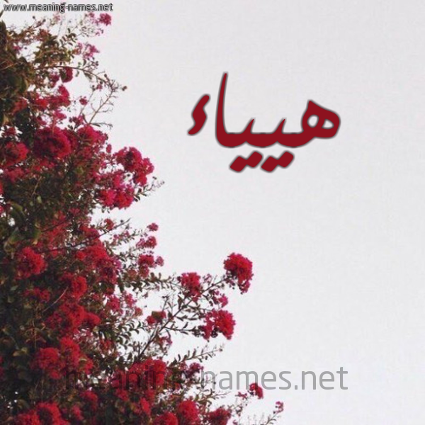 شكل 18 صوره الورد الأحمر للإسم بخط رقعة صورة اسم هيياء Hayaa