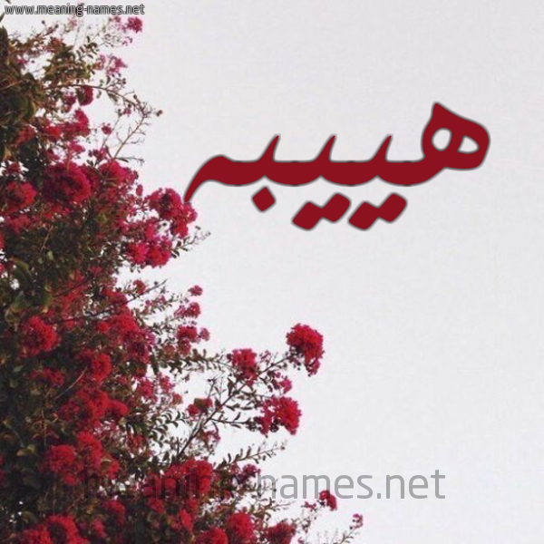 شكل 18 صوره الورد الأحمر للإسم بخط رقعة صورة اسم هييبه Heeba