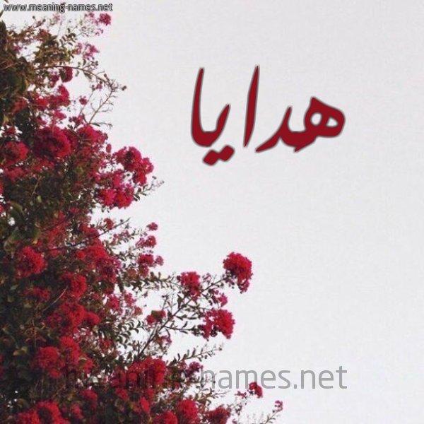 شكل 18 صوره الورد الأحمر للإسم بخط رقعة صورة اسم هَدايا HADAIA