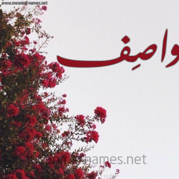 شكل 18 صوره الورد الأحمر للإسم بخط رقعة صورة اسم واصِف OASEF