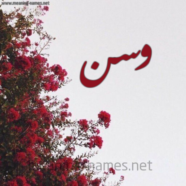 شكل 18 صوره الورد الأحمر للإسم بخط رقعة صورة اسم وسن Wasn