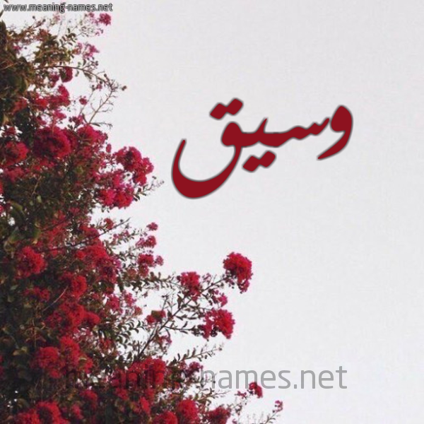 شكل 18 صوره الورد الأحمر للإسم بخط رقعة صورة اسم وسيق Wsyq