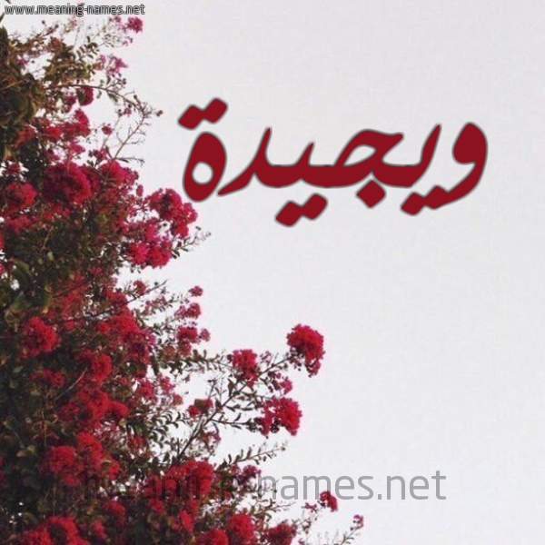 شكل 18 صوره الورد الأحمر للإسم بخط رقعة صورة اسم ويجيدة Wajida