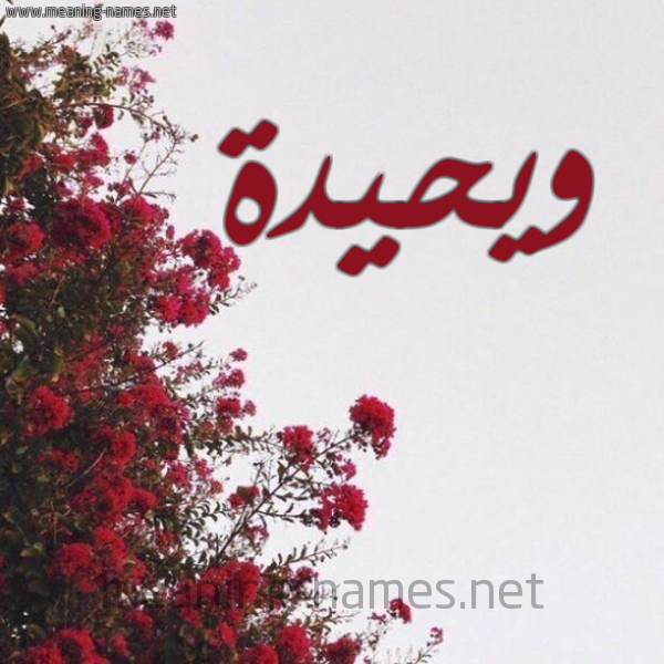 شكل 18 صوره الورد الأحمر للإسم بخط رقعة صورة اسم ويحيدة Wahida