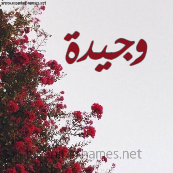 شكل 18 صوره الورد الأحمر للإسم بخط رقعة صورة اسم وَجيدة OAGIDH