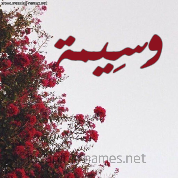 شكل 18 صوره الورد الأحمر للإسم بخط رقعة صورة اسم وَسِيمة OASEIMH