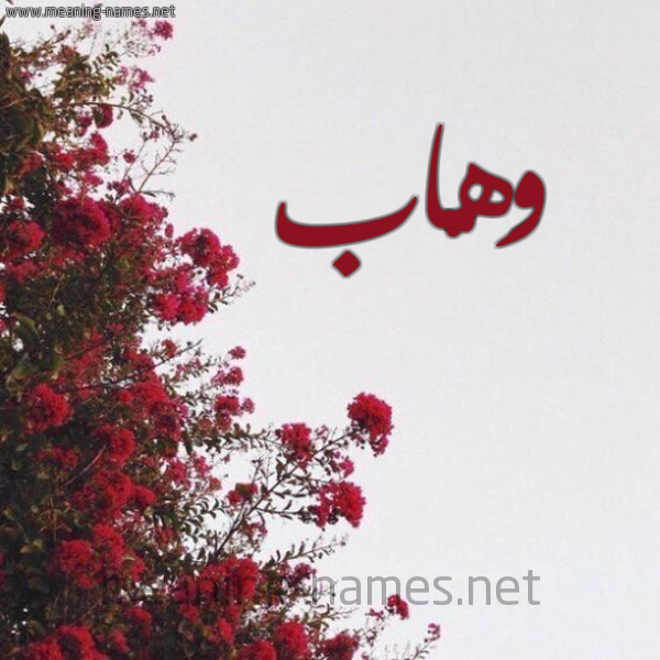 شكل 18 صوره الورد الأحمر للإسم بخط رقعة صورة اسم وَهّاب OAHAB