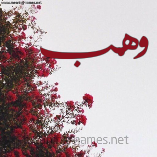 شكل 18 صوره الورد الأحمر للإسم بخط رقعة صورة اسم وَهْب Wahb