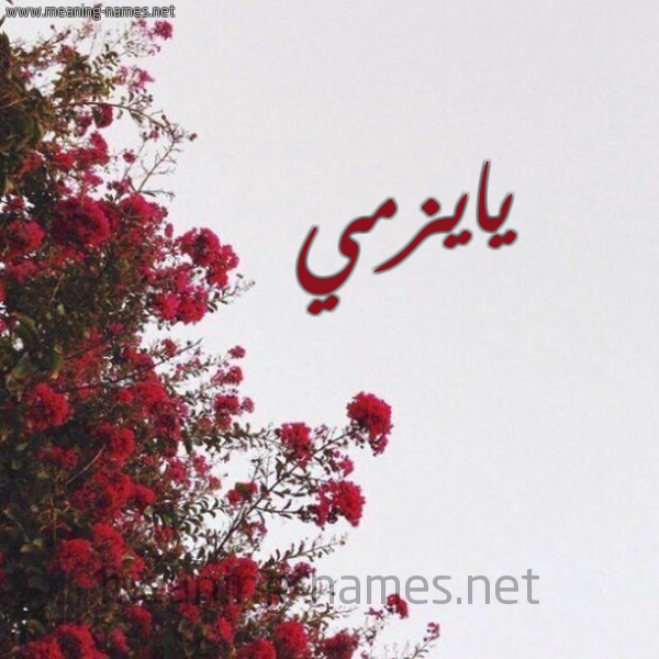 شكل 18 صوره الورد الأحمر للإسم بخط رقعة صورة اسم يايزمي Esme