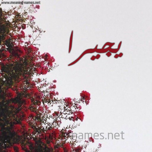 شكل 18 صوره الورد الأحمر للإسم بخط رقعة صورة اسم يجيرا Jaira