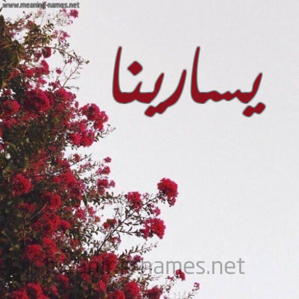 شكل 18 صوره الورد الأحمر للإسم بخط رقعة صورة اسم يسارينا Sarina
