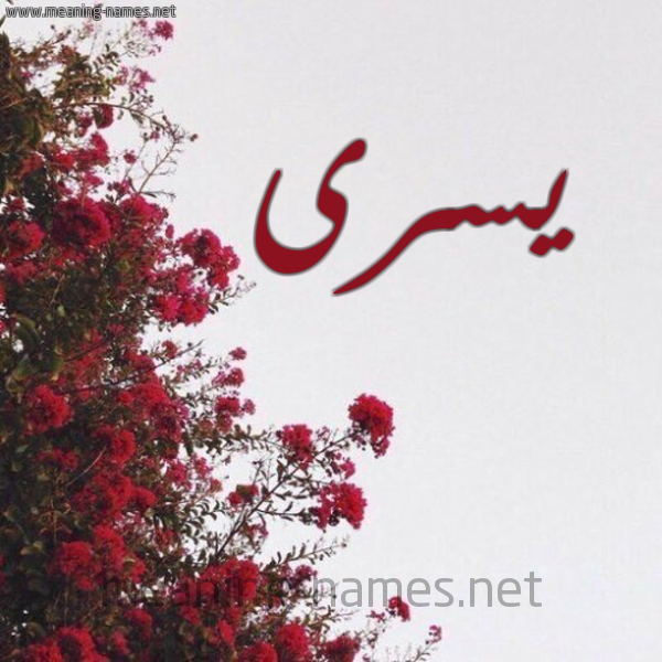 شكل 18 صوره الورد الأحمر للإسم بخط رقعة صورة اسم يسرى Yosra