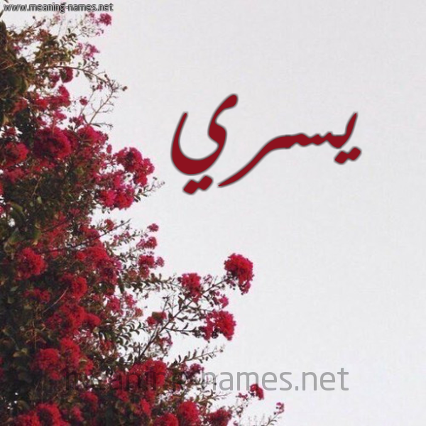شكل 18 صوره الورد الأحمر للإسم بخط رقعة صورة اسم يسري Yosra