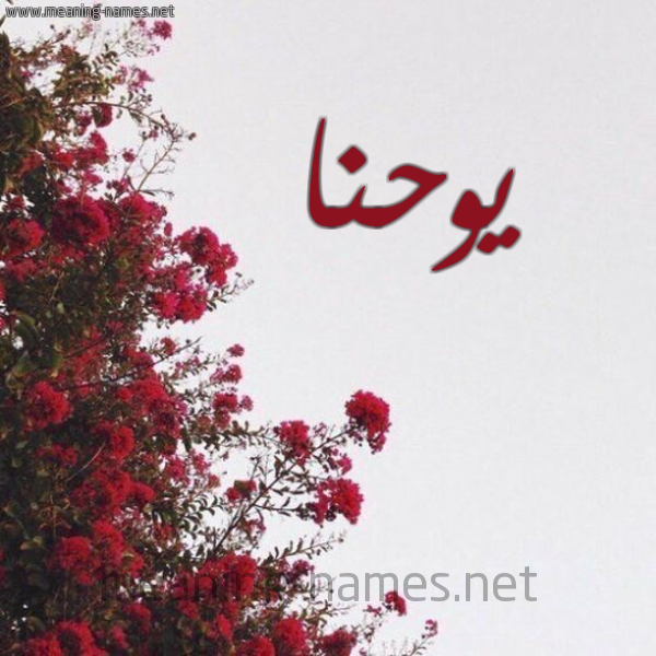 شكل 18 صوره الورد الأحمر للإسم بخط رقعة صورة اسم يوحنا Yohna