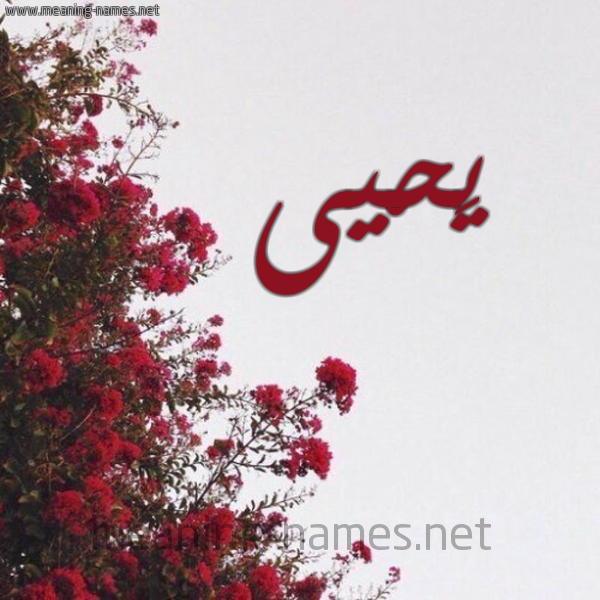 شكل 18 صوره الورد الأحمر للإسم بخط رقعة صورة اسم يَحْيى Yahia